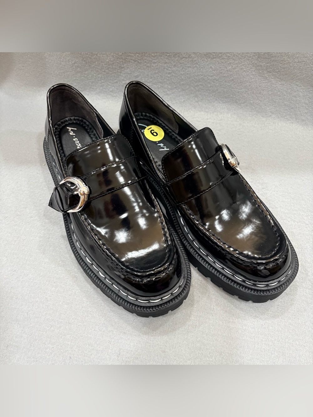 Circus by Sam Edelman Everly Patent Lug Sole Loafers Sz 9 - Picture 2 of 9